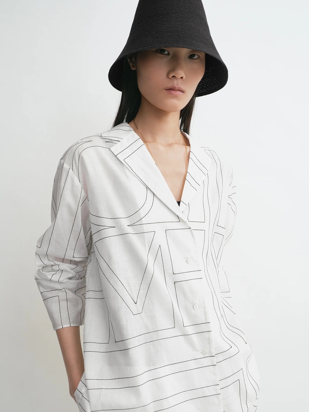 Totême Cotton Blend Monogram PJ Top